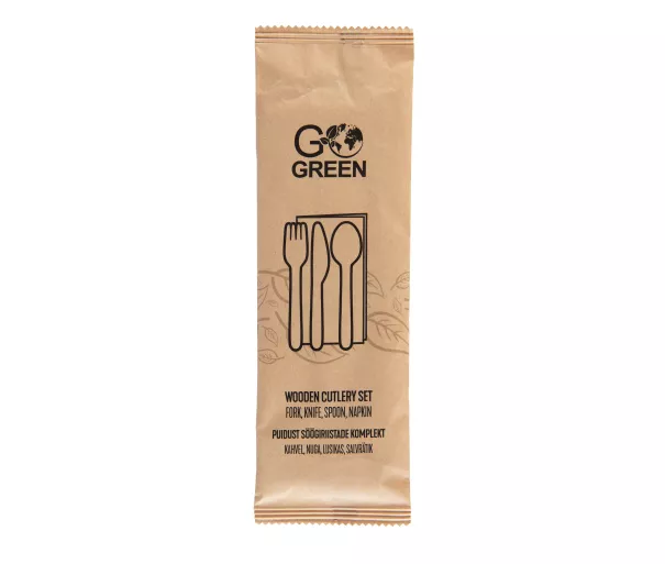 Компостируемый набор для пикника на 4 персоны Go Green/ 0,14 кг