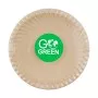 Compostable sugar cane plates with Go Green pattern Ø23cm 10 pcs/0,15kg