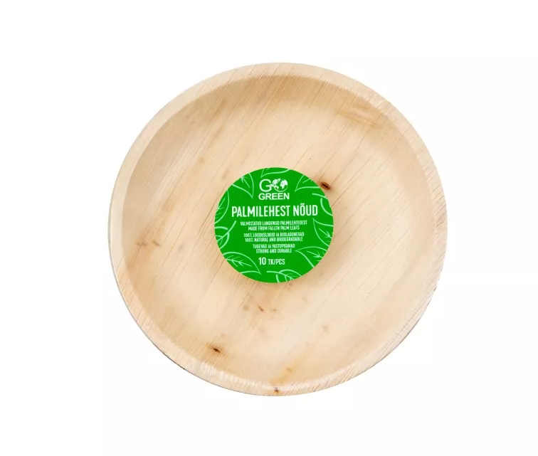 Тарелки из пальмового листа Ø23см 10 шт./ 0,37 кг
