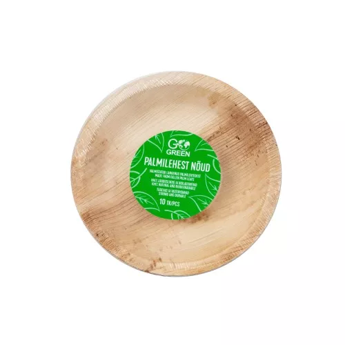 Palm leaf plates Go Green Ø15cm 10 pcs/0,18kg