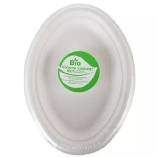 Биоразлагаемые тарелки овальные 10 шт / 0,17 кг