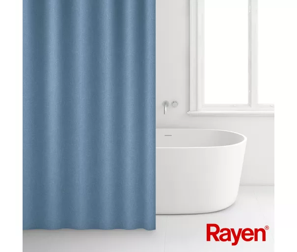 Shower curtain 180x200cm blue, polyester