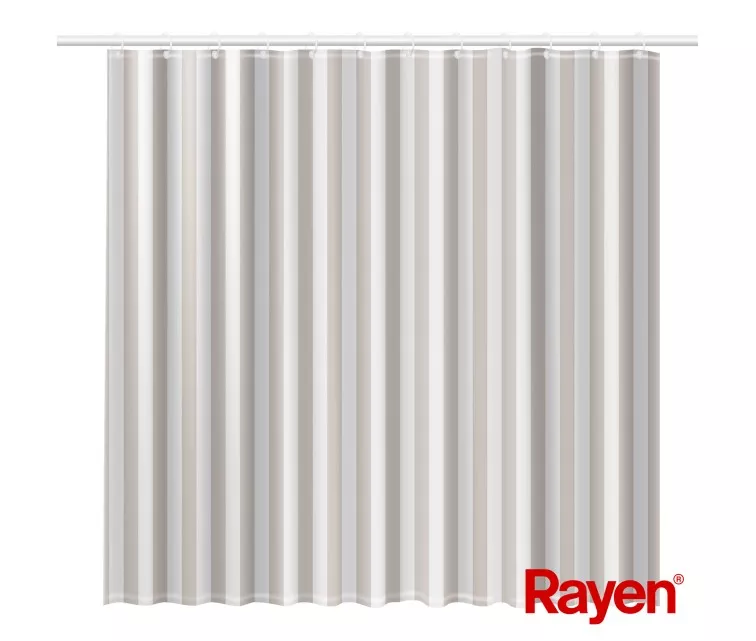 Занавеска для душа 180x200см белая / бежевая, PEVA