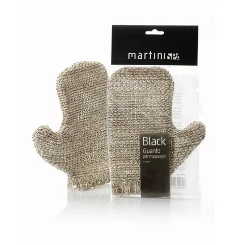 Перчатка для массажа из сизаля Black 