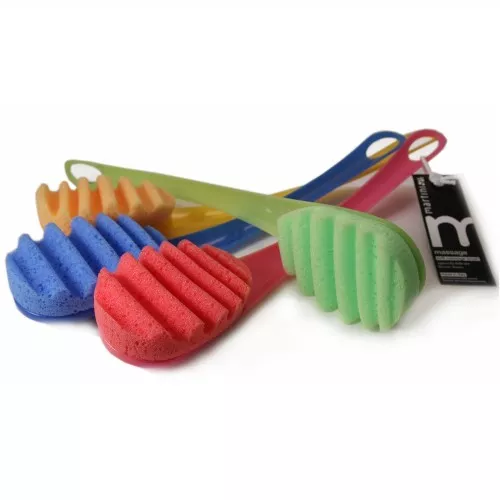 Мягкая массажная мочалка с ручкой Colour 