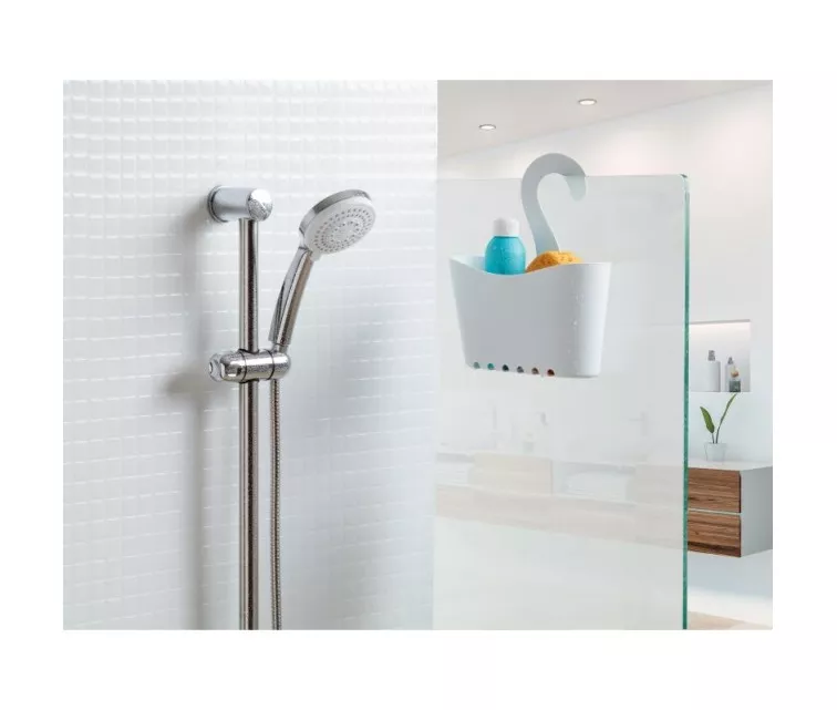 Hanging bathroom multifunctional shelf 25x9x28cm white