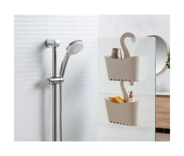 Подвесная многофункциональная полка для ванной 25x9x28см Ecohome
