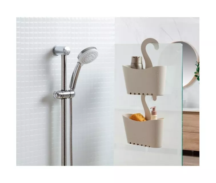 Hanging bathroom multifunctional shelf 25x9x28cm Ecohome