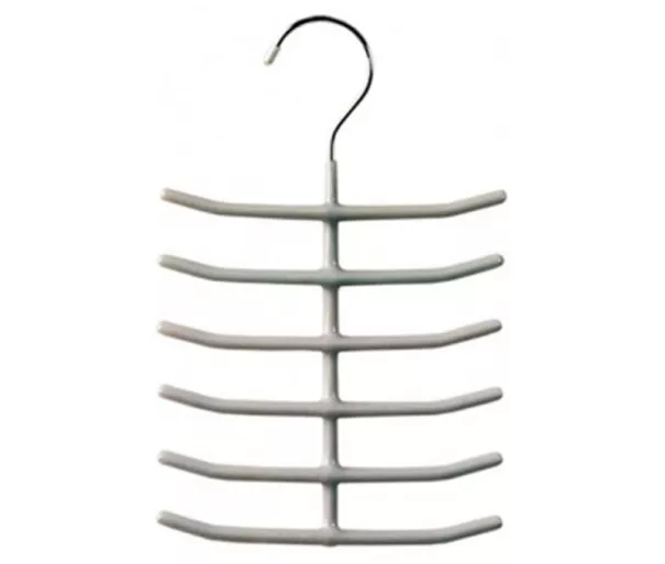 Tie Hanger Steel/Vinyl Non Slip Sliver 16cm silver