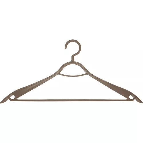 Plastikinės pakabos drabužiams, 2 vnt., Eco Wood Collection< 43 cm< asorti: šviesiai pilkos / smėlio / juodos