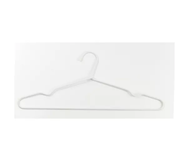 Clothes hangers 3 pcs stainless steel/fabric Metal 44,5cm assorted, black/light blue/white