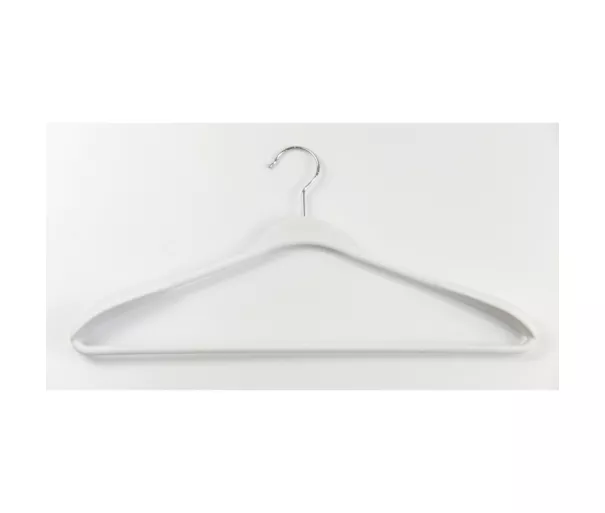 Plastikinės pakabos drabužiams Soft Touch 45 cm, 2 cm, asorti: juodos / mėlynos / šviesiai pilkos / baltos