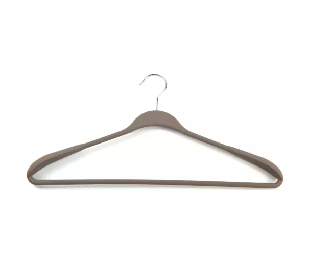 Plastikinės pakabos drabužiams Soft Touch 45 cm, 2 cm, asorti: juodos / mėlynos / šviesiai pilkos / baltos