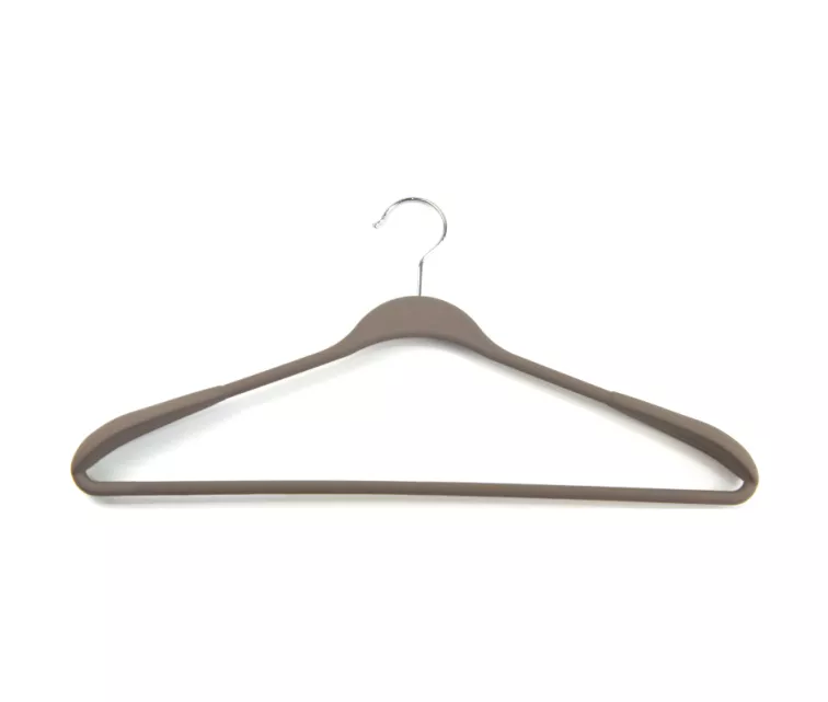 Plastikinės pakabos drabužiams Soft Touch 45 cm, 2 cm, asorti: juodos / mėlynos / šviesiai pilkos / baltos