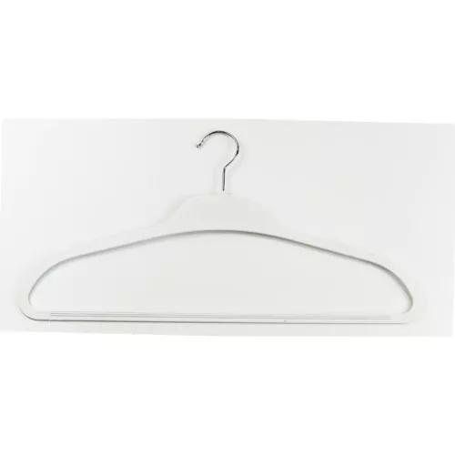 Плечики для одежды пластиковые Soft Touch 43см ассорти, черный / синий / светло-серый / белый