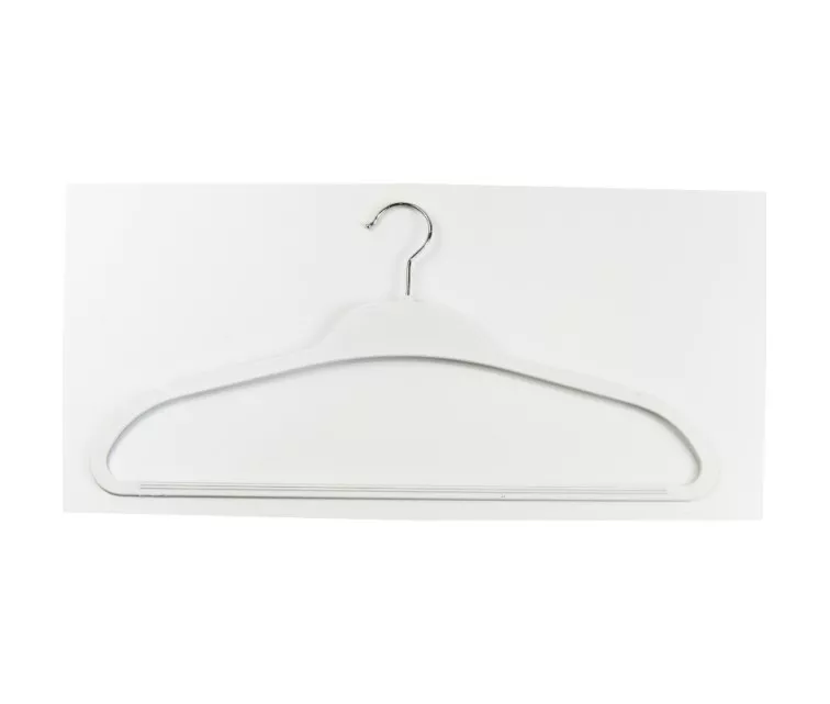 Plastikinės pakabos drabužiams Soft Touch, 43 cm, asorti: juodos / mėlynos / šviesiai pilkos / baltos