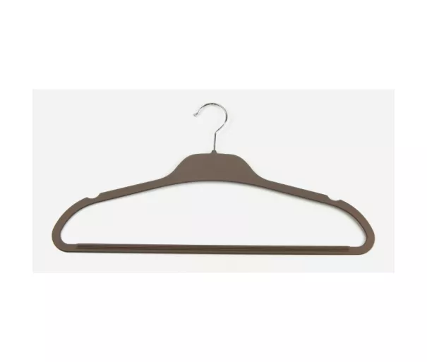 Clothes Rack Plastic Soft Touch 43cm assorted, black/blue/light grey/white