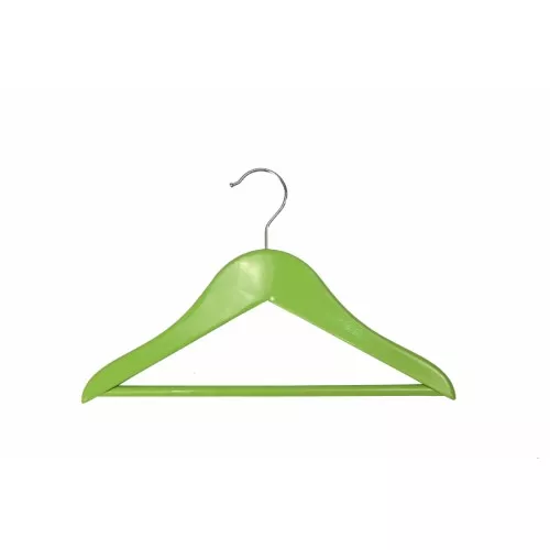 Деревянные вешалки для одежды детские 3шт. Wood 30см ассорти, голубой / зеленый / красный / серо-зеленый / желтый