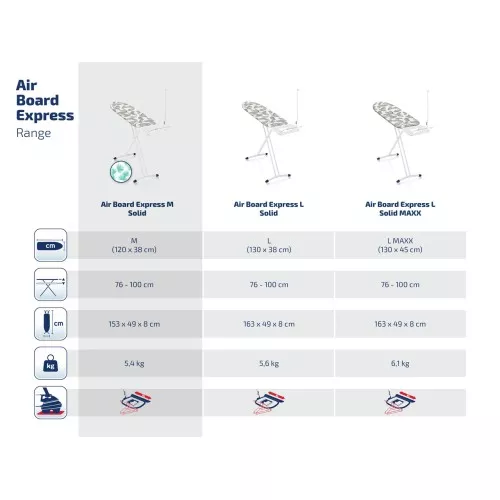 LEIFHEIT Гладильная доска Air Board Express M Solid 120x38cm