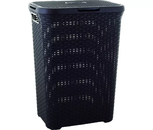 Skalbinių dėžė Style 60L 44,8x34,1x61,5cm tamsiai ruda