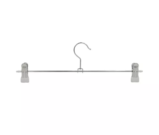Clothes hanger metal with silicone clips 35cm