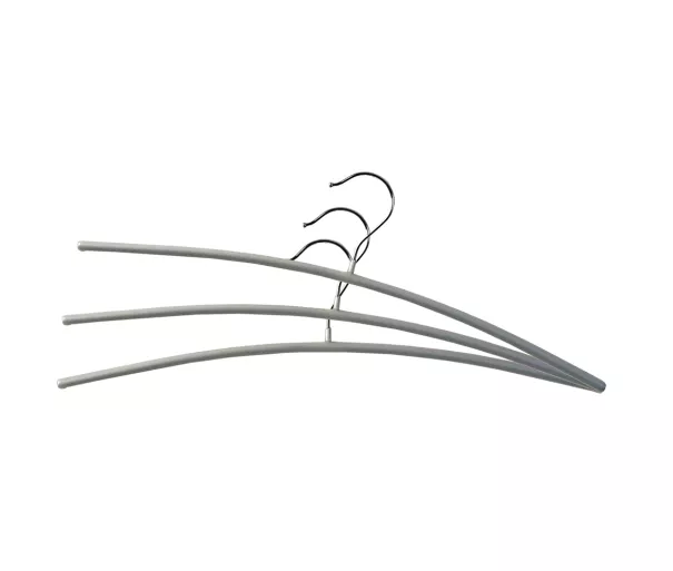 Clothes Racks 3pcs steel/vinyl Non Slip Sliver Basic 41,5cm silver