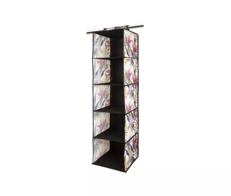 Organizators iekarināms ar 5 plauktiem 30x30x120cm Floral Beauty