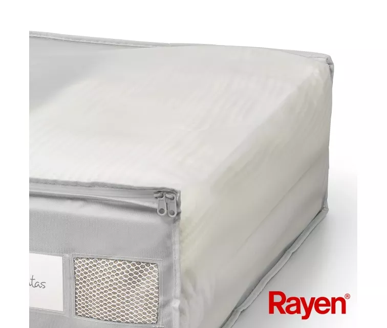 Dėžė antklodėms Premium, pilka, 65 x 55 x 20 cm