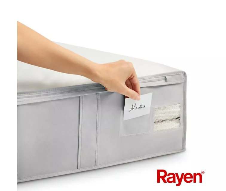 Dėžė antklodėms Premium, pilka, 65 x 55 x 20 cm