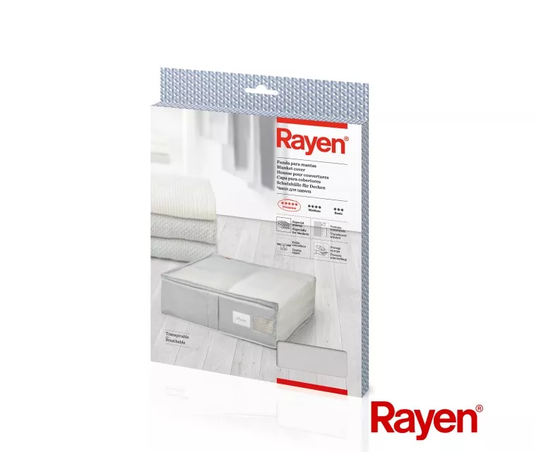 Dėžė antklodėms Premium, pilka, 65 x 55 x 20 cm