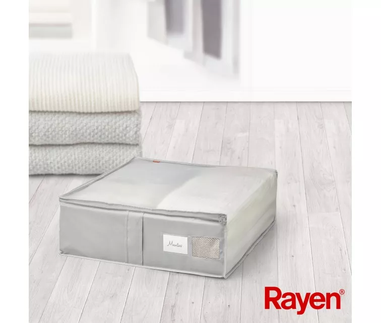 Dėžė antklodėms Premium, pilka, 65 x 55 x 20 cm