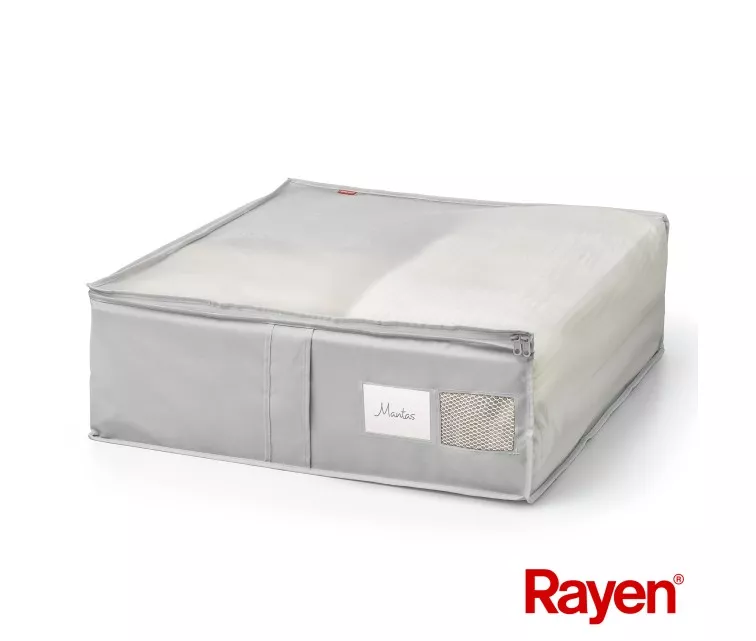 Dėžė antklodėms Premium, pilka, 65 x 55 x 20 cm