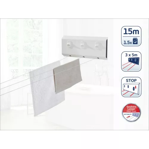 LEIFHEIT  настенная сушилка для белья Leifheit Rollfix 150 Triple Longline