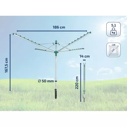 LEIFHEITPöörlev pesukuivatusrest Linomatic V 400