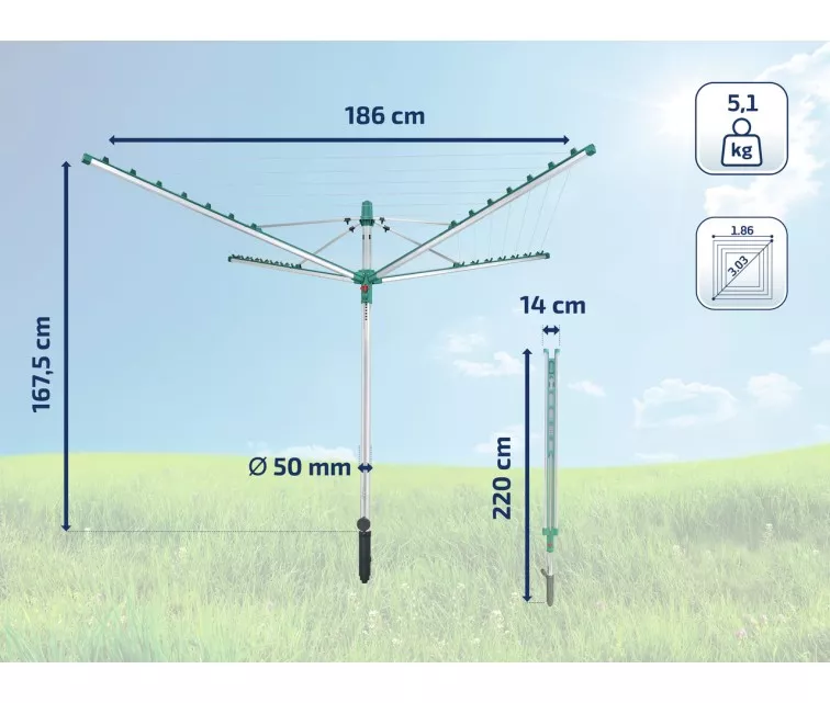 LEIFHEIT Сушилка для белья ротирующиеся Linomatic V 400