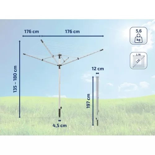 LEIFHEIT Ротационная сушилка  для белья LinoPush 500