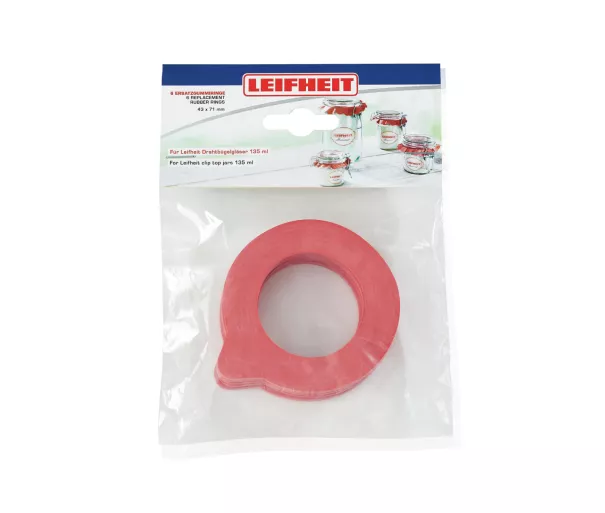 LEIFHEIT Replacement rubber rings 6pcs 43x71mm for sealed jars 135ml