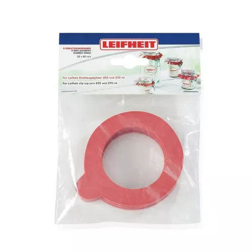 LEIFHEIT Запасные резиновые кольца 6 шт. 52x80 мм для герметичных банок 255 / 370мл