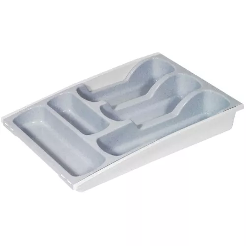 Лоток для столовых приборов раздвижной 30x42x6,4cм серый