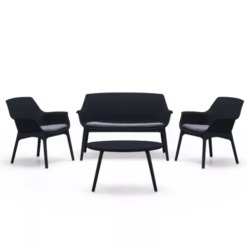 ( WITHOUT PACKAGING + ASSEMBLED ) Garden furniture set Luxor Lounge Set grey