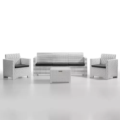 Garden furniture set Set Nebraska 3 white