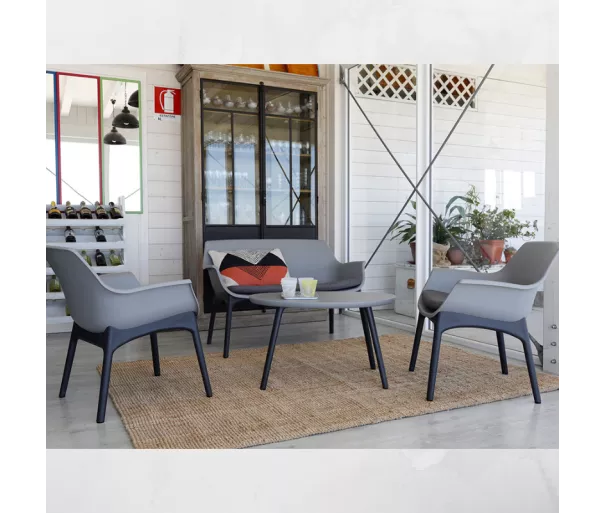 Garden furniture set Luxor Lounge Set light grey/grey