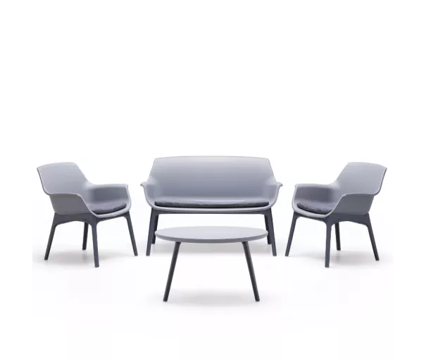 Garden furniture set Luxor Lounge Set light grey/grey