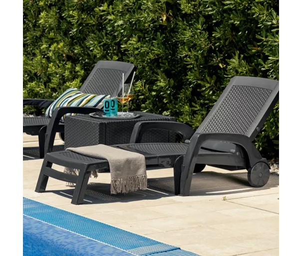 Sun lounger Miami grey