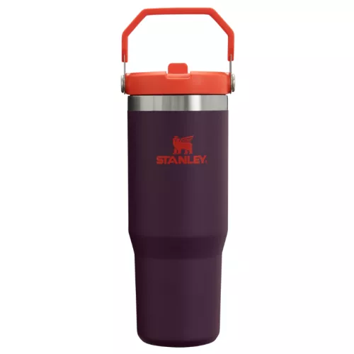 Thermal mug with a straw The IceFlow Flip Straw Tumbler 0.89L purple